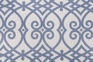 Fabricut Jaclyn Smith Trend Printed Linen Blend Drapery Fabric in Indigo 