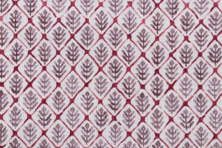 Fabricut Kendall Wilkinson Saranac Printed Cotton Drapery Fabric in Plum 
