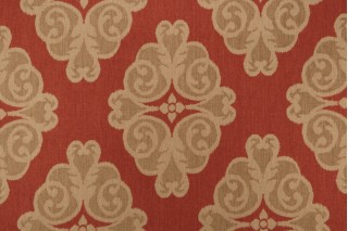 Thibaut Montgomery Printed Linen Blend Drapery Fabric in Red