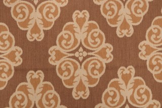 Thibaut Montgomery F96015 Printed Drapery Fabric in Brown