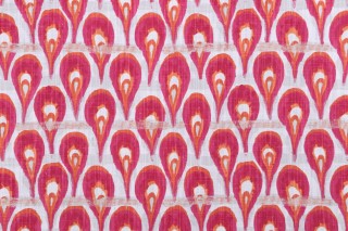 Premier Prints Chloe-Slub Canvas Printed Cotton Drapery Fabric in Flamingo