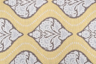 Robert Allen Kavali Printed Cotton Drapery Fabric in Dandelion