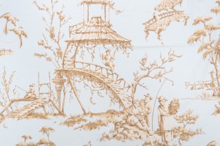Thibaut Meridian F95305 Printed Drapery Fabric in Light Blue