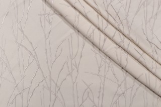 Oriana Embroidered Drapery Fabric in Ivory