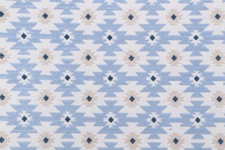 Mill Creek Garen Embroidered Drapery Fabric in Cornflower