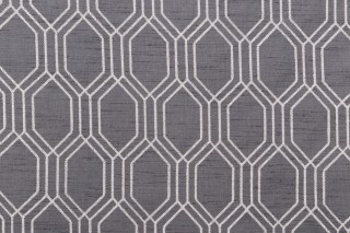 Mill Creek Top Form Embroidered Drapery Fabric in Graphite