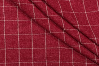 Kaufmann Bennet Woven Decorator Fabric in Ruby