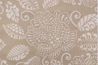 Thibaut Waterbury F99270 Printed Linen Blend Drapery Fabric in Beige