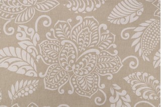 Thibaut Waterbury F99270 Printed Linen Blend Drapery Fabric in Beige