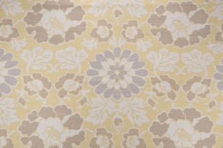 Thibaut Shima AF2589 Printed Linen Blend Drapery Fabric in Yellow