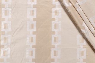 Thibaut Key Stripe AW1372 Woven Decorator Fabric in Cream