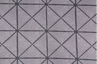 Richloom Alluma Printed Cotton Drapery Fabric in Charcoal