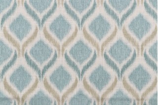 1 Yard Mill Creek Giorgio Printed Linen Blend Drapery Fabric in Fresco