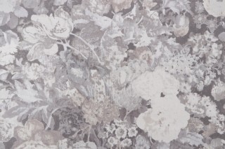 P Kaufmann Oaklands Printed Cotton Drapery Fabric in Flint 
