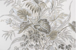 Thibaut Sweet Grass F99033 Printed Drapery Fabric in Sage on Cream