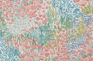 Richloom Aleen Printed Cotton Drapery Fabric in Meadow