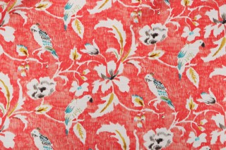 Waverly Forest View Printed Cotton Drapery Fabric in Mandarin