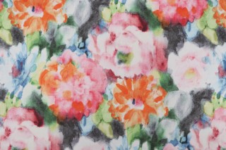 Waverly Garden Mist Printed Cotton Drapery Fabric in Jubilee