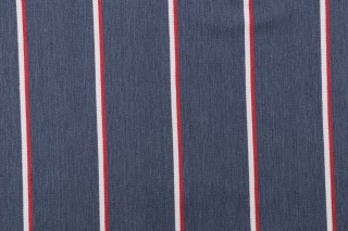 Golding Jameson Woven Cotton Polyester Stripe Twill Decorator Fabric in Patriot