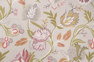 Thibaut Cayman F94908 Printed Linen Blend Drapery Fabric in Natural