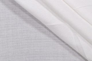 Sunbrella Mist Sheer Drapery Weight Solution Dyed Acrylic Outdoor Fabric in Snow