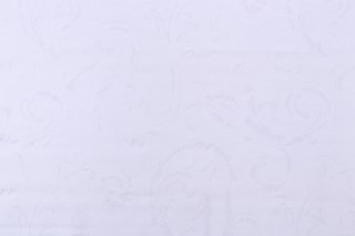Scrollwork Damask Decorator Fabric in Snow
