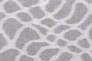 Elsie Sheer Embroidered Drapery Fabric in White