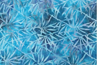 Hamilton Bamboo Hand-Printed Cotton Drapery Fabric in Blue Water 