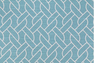Duralee 21051-Society Printed Cotton Drapery Fabric in Aquamarine