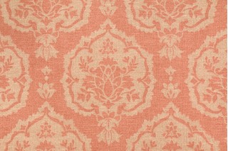 Thibaut Istanbul Damask F97148 Printed Cotton Drapery Fabric in Terracotta