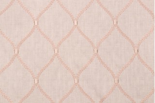 Williamsburg Deane Embroidery Drapery Fabric in Blush