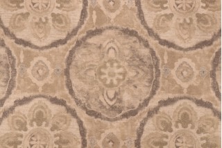 PK Lifestyles Celestial Orb Printed Textured Drapery Fabric in Driftwood