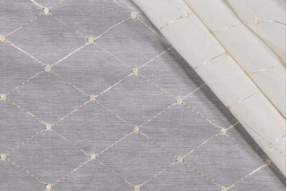 Neave Sheer Woven Drapery Fabric in Ivory