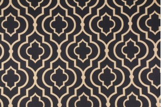 Donetta Twill in Ink (black) Printed Cotton Drapery Fabric by Mill Creek