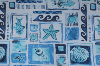 Richloom Waterway Printed Polyester Outdoor Fabric in Marine