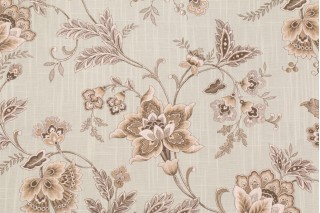 Mill Creek Silverdale Printed Cotton Drapery Fabric in Seaspray