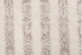 Dartagnan Damask Upholstery Fabric in Blanc