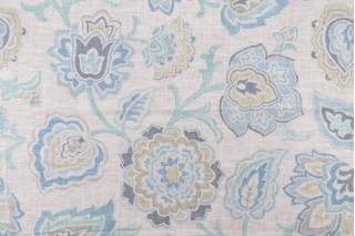 Richloom Calypso Floral Printed Drapery Fabric in Mystic