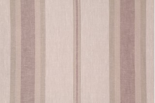 Farah in Pebble Woven Linen Stripe Drapery Fabric by Bravo