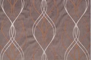 Covington Rialto Embroidered Velvet Decorator Fabric in 9-Granite