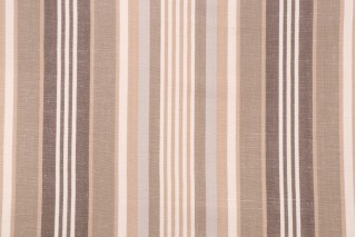 Waverly Meadow Stripe Woven Decorator Fabric in Linen