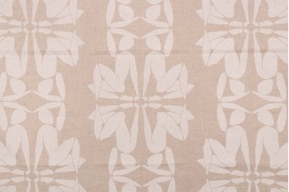 Lacefield Jazz-Danish Linen Printed Cotton Blend Drapery Fabric in Gesso
