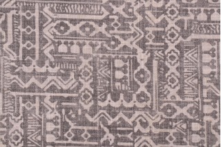 Covington Tanner Printed Cotton Blend Drapery Fabric in 948-Charcoal