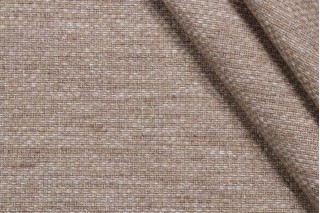Basket Weave Woven Chenille Upholstery Fabric in Stone