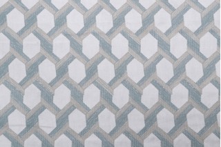 Valiant Fabrics Lexicon Embroidered Drapery Fabric in Slate