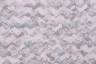 Mill Creek South Street Printed Cotton Drapery Fabric in Jade Stone