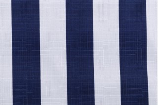 Richloom Classic Stripe Printed Polyester Outdoor Fabric in Navy