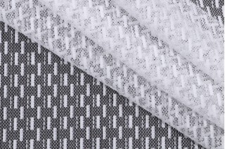 PK Lifestyles Dashing Lace Sheer Drapery Fabric in White