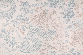 Robert Allen Dwell Studio Amapura Printed Cotton Drapery Fabric in Aquatint