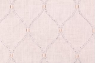 Williamsburg Deane Embroidery Drapery Fabric in Sterling